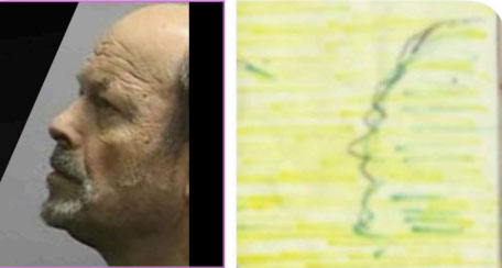 Drawing from Rader to Mary Fager, which shows he knew key details of the home, including the depiction of the spiral staircase in which he hid his silhouette