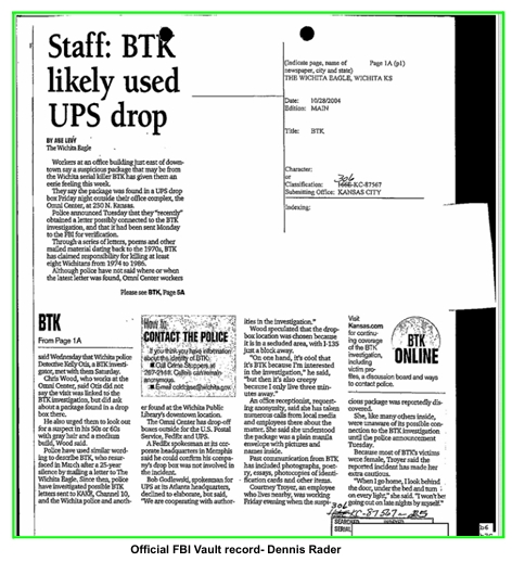 Official FBI Vault record page 7 - Dennis Rader